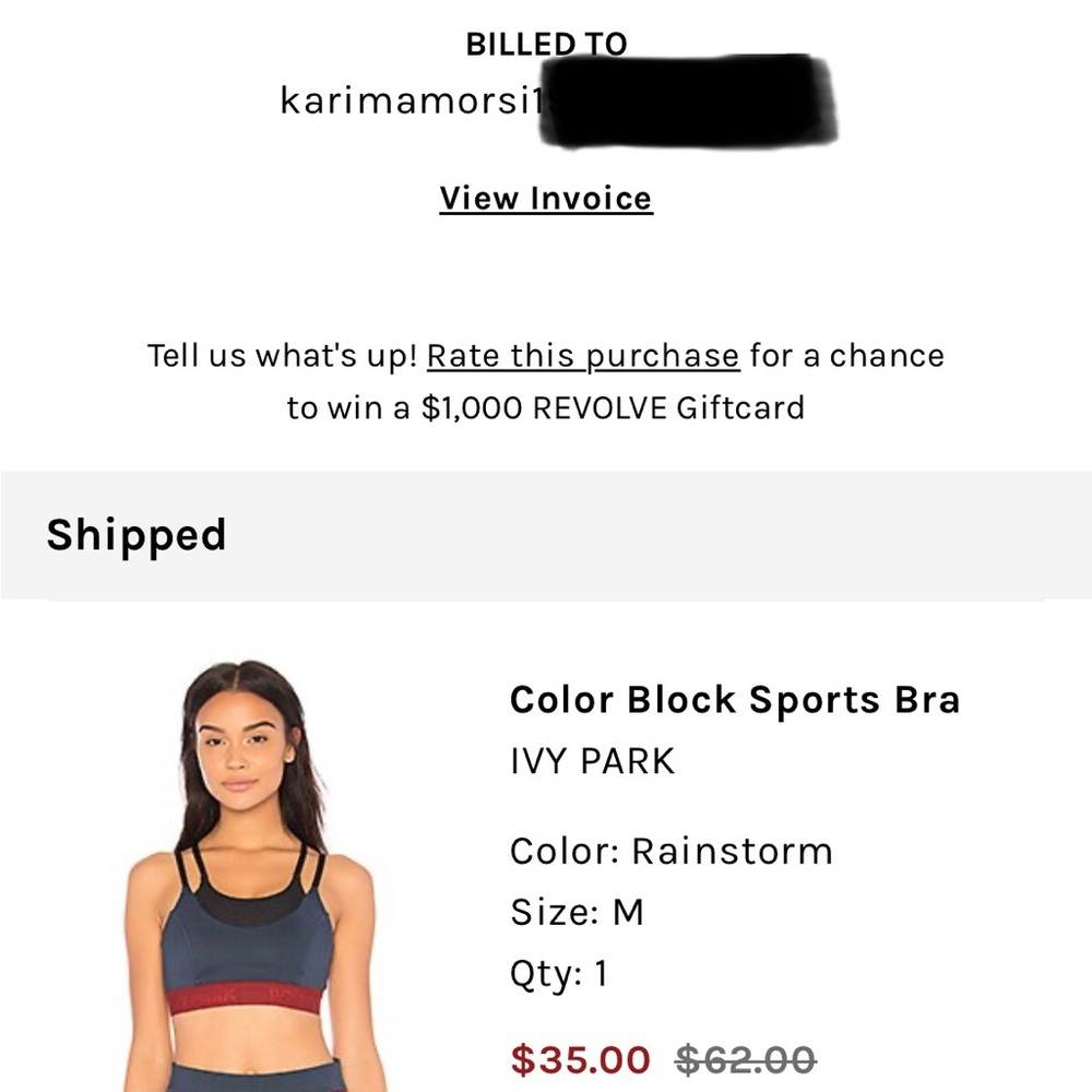 NWOT IVY PARK by Beyoncé Color Block Sports Bra